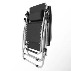 2x GardenCo Black Zero Gravity Recliners Chairs - Reclining Garden Sun Lounger Or Camping With Side Tables -Outlet Green Shrub Hub Store 2x gardenco black zero gravity recliners chairs reclining garden sun lounger or camping with side tables5056337104633 03c MP