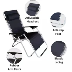 2x Reclining Sun Loungers With Head Rest -Outlet Green Shrub Hub Store 2x reclining sun loungers with head rest5013478135261 04c MP