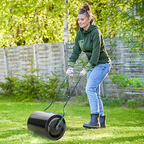 60L Steel Garden Roller Push Pull W/ Fillable Cylinder Water Rolling Drum 1 60L Steel Garden Roller Push Pull W/ Fillable Cylinder Water Rolling Drum