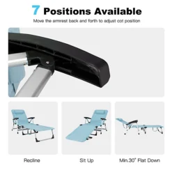 Costway Folding Chaise Lounger Outdoor Patio Lounge Chair Reclining W/ Cup Holder -Outlet Green Shrub Hub Store costway folding chaise lounger outdoor patio lounge chair reclining w cup holder6085649255022 04c MP