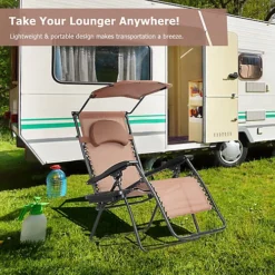 Costway Oversized Folding Zero Gravity Recliner Mesh Chaise Lounger W/ Canopy Shade 7 Costway Oversized Folding Zero Gravity Recliner Mesh Chaise Lounger W/ Canopy Shade -Outlet Green Shrub Hub Store costway oversized folding zero gravity recliner mesh chaise lounger w canopy shade9984709895390 04c MP