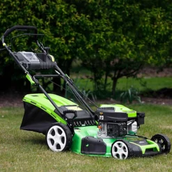 Dellonda Self-Propelled Petrol Lawnmower 149cc 18"/46cm 4-Stroke - DG101 -Outlet Green Shrub Hub Store dellonda self propelled petrol lawnmower 149cc 18 46cm 4 stroke dg1015054630087387 03c MP