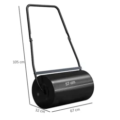 DURHAND Heavy Duty Garden Lawn Roller Push Tow Water Sand Filled 46L Equipment -Outlet Green Shrub Hub Store durhand heavy duty garden lawn roller push tow water sand filled 46l equipment5056029830604 03c MP