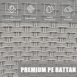 Furniture One Rattan Effect Grey 3 Piece Rattan Recliner With Ice Bucket 7 Furniture One Rattan Effect Grey 3 Piece Rattan Recliner With Ice Bucket -Outlet Green Shrub Hub Store furniture one rattan effect grey 3 piece rattan recliner with ice bucket0727536850144 04c MP
