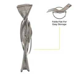 GardenKraft Rocking Moon Sun Lounger - Grey Colour -Outlet Green Shrub Hub Store gardenkraft rocking moon sun lounger grey colour5025301191894 04c MP