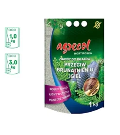 GRANULAR FERTILIZER FOR CONIFERS AGAINST BROWNING OF NEEDLES-3 KG HORTIFOSKA