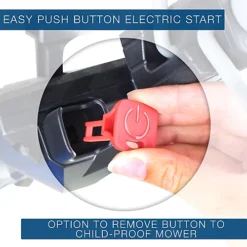 Hyundai 17"/42cm 139cc Electric-Start Self-Propelled Petrol Lawnmower HYM430SPE -Outlet Green Shrub Hub Store hyundai 17 42cm 139cc electric start self propelled petrol lawnmower hym430spe5056275704339 03c MP