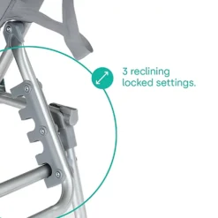 LIVIVO Foldable Reclining Sun Lounger With Adjustable Back & Leg Rests - Lightweight Sun Bed, 3 Height Settings - Grey -Outlet Green Shrub Hub Store livivo foldable reclining sun lounger with adjustable back leg rests lightweight sun bed 3 height settings grey5056295302591 03c MP