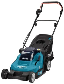 Makita DLM432 Twin 18v / 36v LXT Cordless 43cm Lawn Mower Soft Start 2 X 5AH -Outlet Green Shrub Hub Store makita dlm432 twin 18v 36v lxt cordless 43cm lawn mower soft start 2 x 5ah5055995565428 03c MP