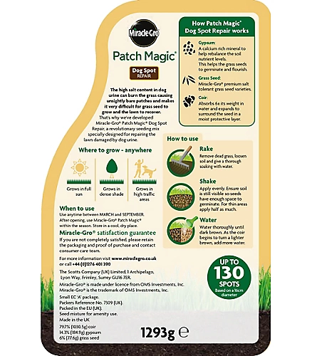 Miracle-Gro Patch Magic Lawn Repair 6m² 1.3kg 4 Miracle-Gro Patch Magic Lawn Repair 6m² 1.3kg - Image 4