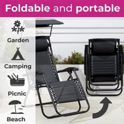 Neo Grey Folding Portable Zero Gravity Chairs And Table Set -Outlet Green Shrub Hub Store neo grey folding portable zero gravity chairs and table set5056293914697 03c MP