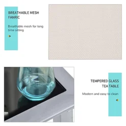 Outsunny 3 Pieces Lounge Chair Set Garden Sunbathing W/ Table Cream -Outlet Green Shrub Hub Store outsunny 3 pieces lounge chair set garden sunbathing w table cream5056534538569 06c MP