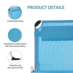 Outsunny Folding Outdoor Reclining Sun Lounger Chair Aluminium Frame Blue -Outlet Green Shrub Hub Store outsunny folding outdoor reclining sun lounger chair aluminium frame blue5056399127427 06c MP