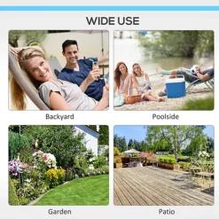 Outsunny Outdoor Lounger Fold 180 Degrees Reclining Chair With Adjustable Canopy Blue -Outlet Green Shrub Hub Store outsunny outdoor lounger fold 180 degrees reclining chair with adjustable canopy blue5056399104008 06c MP