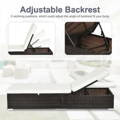 Outsunny Patio Rattan Chaise Lounge Garden Pool Wicker Sun Lounger Adjustable -Outlet Green Shrub Hub Store outsunny patio rattan chaise lounge garden pool wicker sun lounger adjustable5060265998486 06c MP