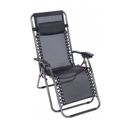 Oypla Folding Reclining Garden Deck Chair Sun Lounger Zero Gravity