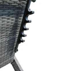 Patio Rattan Sun Lounger Chaise Garden Pool Wicker Recliner 3PCS Recliner Set With Glass Coffee Table - Black With Gray Cushion -Outlet Green Shrub Hub Store patio rattan sun lounger chaise garden pool wicker recliner 3pcs recliner set with glass coffee table black with gray cushion0726972295533 04c MP