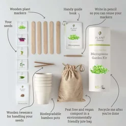 Plant Theory Grow Your Own Microgreens- Broccoli, Radish, Cress, Pea Shoots And Rocket - Vegan Compost & 100% Plastic Free -Outlet Green Shrub Hub Store plant theory grow your own microgreens broccoli radish cress pea shoots and rocket vegan compost 100 plastic free5056228390305 04c MP