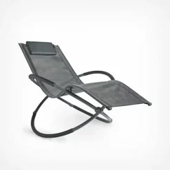 Premium Grey Orb Folding Sun Lounger