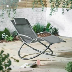 Premium Grey Orb Folding Sun Lounger -Outlet Green Shrub Hub Store premium grey orb folding sun lounger5061023960875 03c MP