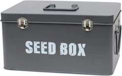 Simpa Grey Seed Storage Utility Tin With 10PK Starter Vegetable & Flower Seed Packets. 6 Simpa Grey Seed Storage Utility Tin With 10PK Starter Vegetable & Flower Seed Packets. -Outlet Green Shrub Hub Store simpa grey seed storage utility tin with 10pk starter vegetable flower seed packets 5059331211109 03c MP