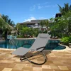 Smart Living Zero Gravity Rocking Sun Lounger Chair With Pillow Grey