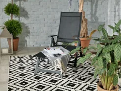 Sorrento Black Textylene Sunlounger With Wheels -Outlet Green Shrub Hub Store sorrento black textylene sunlounger with wheels5020125281691 03c MP