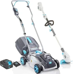Swift 40V 32cm Cordless Lawn Mower And 40V 25cm Cordless Grass Trimmer/Edger Set