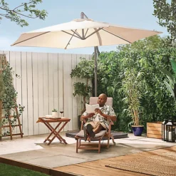 VonHaus Sun Lounger, Steamer Chair, Folding Chair For Garden & Removable Footstool, Foldable Reclining Acacia Hardwood Sunlounger -Outlet Green Shrub Hub Store vonhaus sun lounger steamer chair folding chair for garden removable footstool foldable reclining acacia hardwood sunlounger5056115783791 03c MP