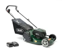 Webb WERR17LIP 43cm (17") Cordless 40v Rear Roller Rotary Lawnmower Including Battery And Charger