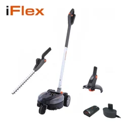 Yard Force IFlex 3-in-1 23cm Mulching Lawnmower, Grass Trimmer And Hedge Trimmer - LM F24BN
